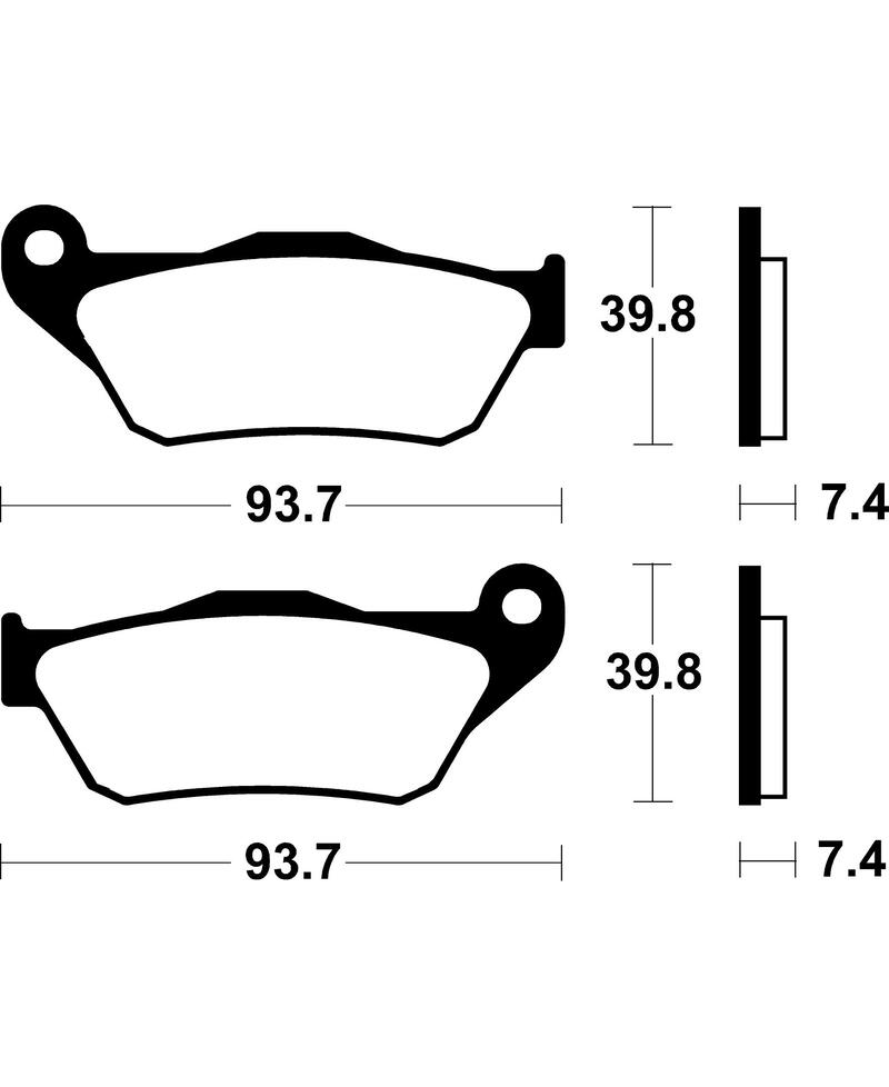 Plaquettes de frein TECNIUM Scooter organique - ME337 ME337