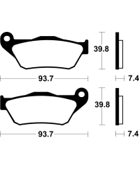 Plaquettes de frein TECNIUM Scooter organique - ME337 ME337