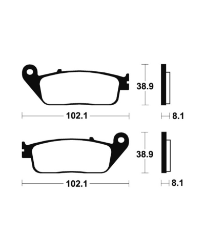 Plaquettes de frein TECNIUM Performance metal fritte - MF127 MF127