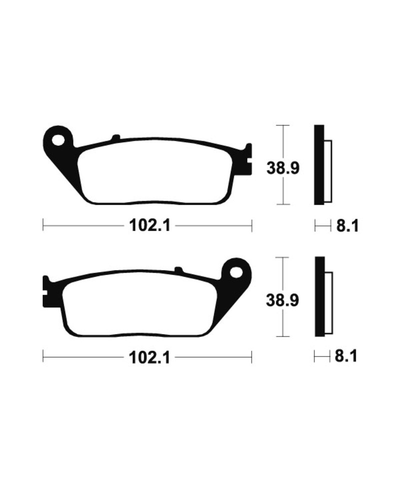 Plaquettes de frein TECNIUM Performance metal fritte - MF127 MF127