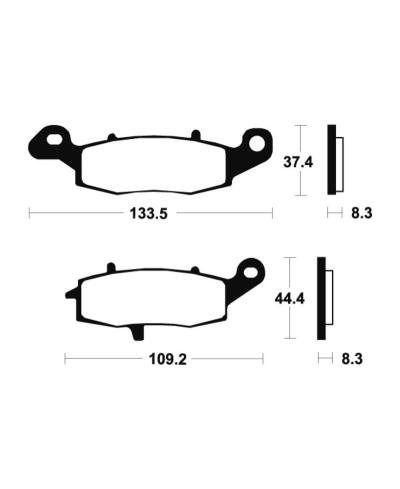 Plaquettes de frein TECNIUM Performance metal fritte - MF204 MF204