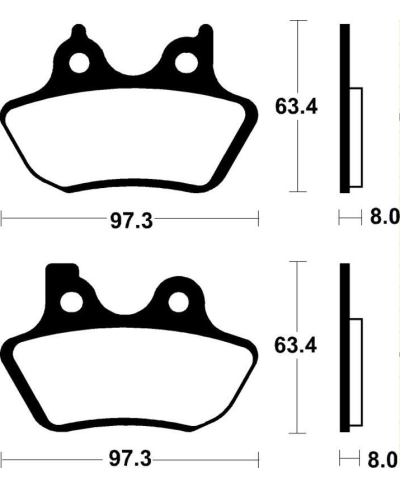 Plaquettes de frein TECNIUM Performance metal fritte - MF326 MF326