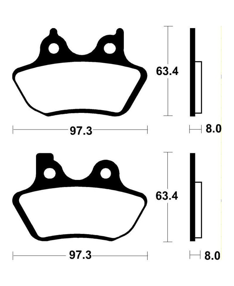 Plaquettes de frein TECNIUM Performance metal fritte - MF326 MF326