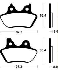 Plaquettes de frein TECNIUM Performance metal fritte - MF326 MF326