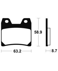 Plaquettes de frein TECNIUM Performance metal fritte - MR270 MR270