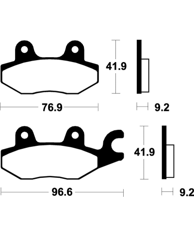 Plaquettes de frein TECNIUM Scooter organique - ME188 ME188