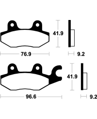 Plaquettes de frein TECNIUM Scooter organique - ME188 ME188