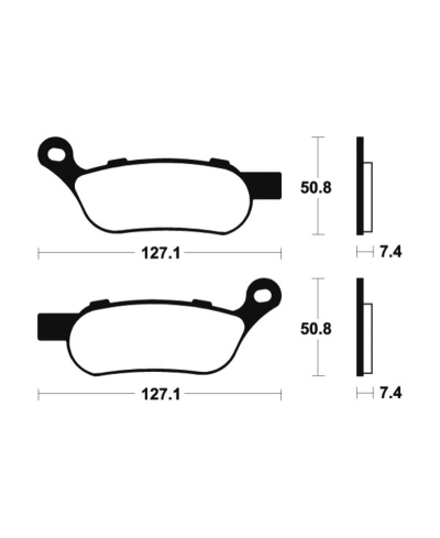 Plaquettes de frein TECNIUM Performance metal fritte - MR354 MR354