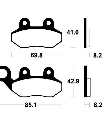 Plaquettes de frein TECNIUM Scooter organique - ME208 ME208