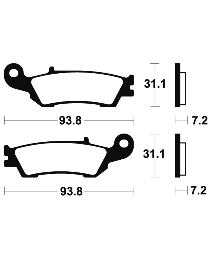 Plaquettes de frein TECNIUM Racing MX/Quad metal fritte - MOR340 MOR340