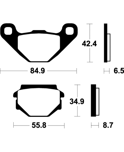 Plaquettes de frein TECNIUM Scooter organique - ME151 ME151