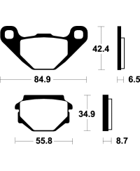 Plaquettes de frein TECNIUM Scooter organique - ME151 ME151