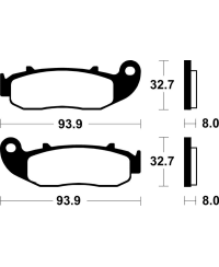 Plaquettes de frein TECNIUM route organique - MA426 MA426