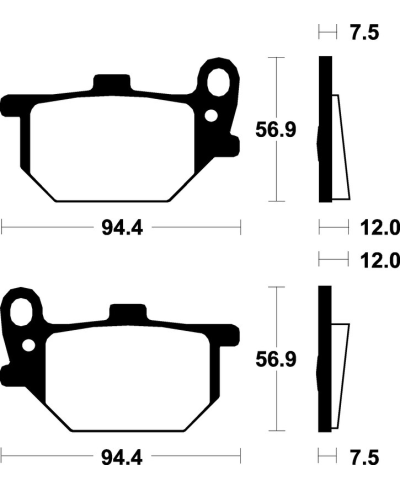 Plaquettes de frein TECNIUM route organique - MA45 MA45