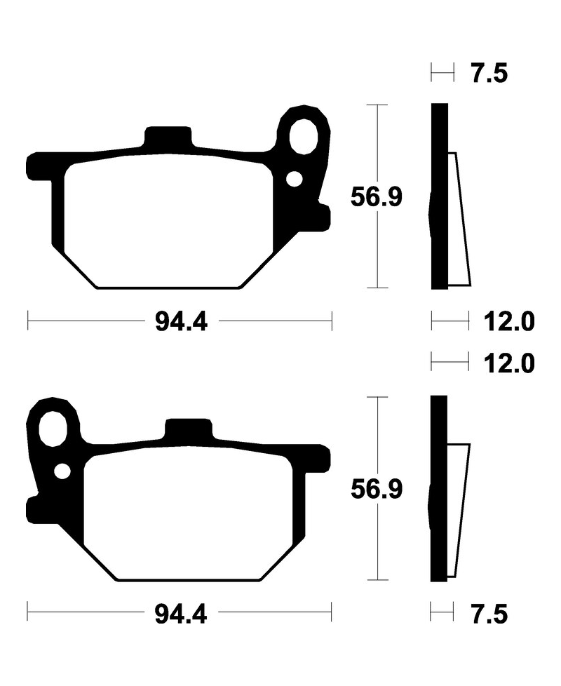 Plaquettes de frein TECNIUM route organique - MA45 MA45