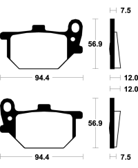 Plaquettes de frein TECNIUM route organique - MA45 MA45