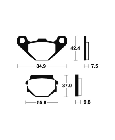 Plaquettes de frein TECNIUM route organique - MA46 MA46