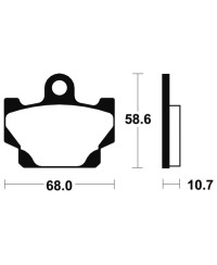 Plaquettes de frein TECNIUM route organique - MA50 MA50