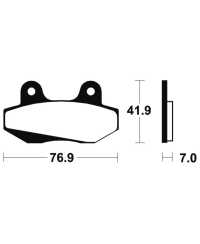 Plaquettes de frein TECNIUM route organique - MA51 MA51