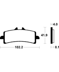 Plaquettes de frein TECNIUM Racing metal fritte carbone - MCR401 MCR401