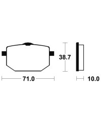 Plaquettes de frein TECNIUM route organique - MA96 MA96