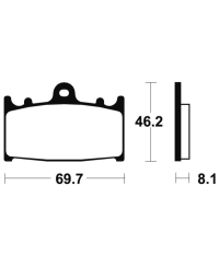 Plaquettes de frein TECNIUM Racing metal fritte carbone - MCR131 MCR131