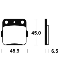 Plaquettes de frein TECNIUM Racing MX/Quad metal fritte - MOR84 MOR84