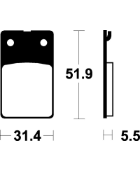 Plaquettes de frein TECNIUM route organique - MA95 MA95