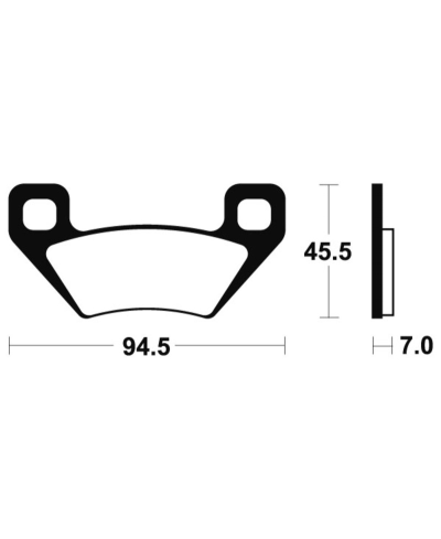 Plaquettes de frein TECNIUM Racing MX/Quad metal fritte - MOR322 MOR322