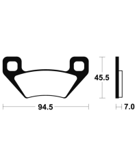 Plaquettes de frein TECNIUM Racing MX/Quad metal fritte - MOR322 MOR322