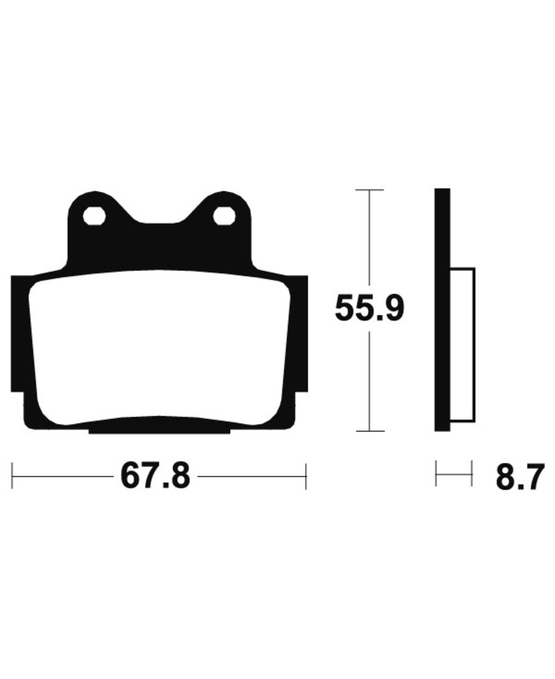 Plaquettes de frein TECNIUM route organique - MA70 MA70
