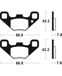 Plaquettes de frein TECNIUM MX/Quad metal fritte - MO405 MO405