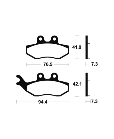 Plaquettes de frein TECNIUM route organique - MA274 MA274