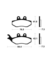 Plaquettes de frein TECNIUM route organique - MA274 MA274