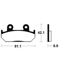 Plaquettes de frein TECNIUM Performance metal fritte - MF93 MF93