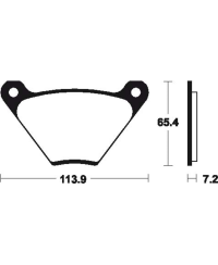 Plaquettes de frein TECNIUM route organique - MA13 MA13