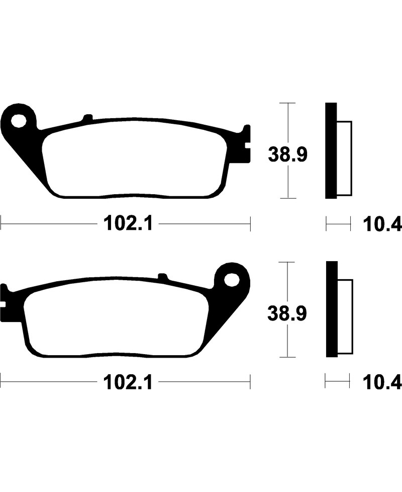 Plaquettes de frein TECNIUM Scooter organique - ME154 ME154