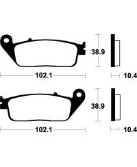 Plaquettes de frein TECNIUM Scooter organique - ME154 ME154