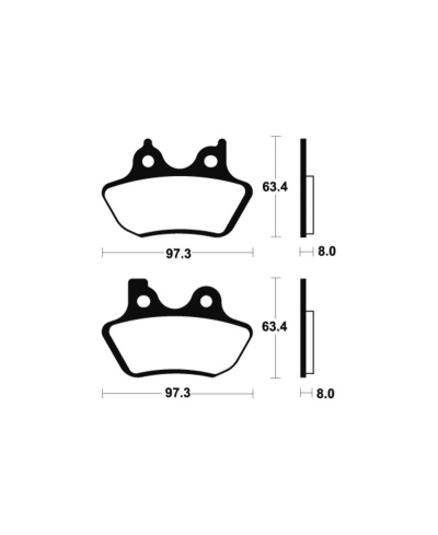 Plaquettes de frein TECNIUM Performance metal fritte - MR326 MR326