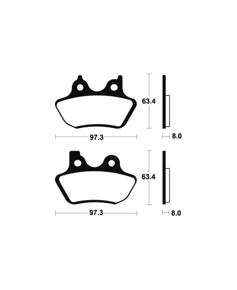 Plaquettes de frein TECNIUM Performance metal fritte - MR326 MR326