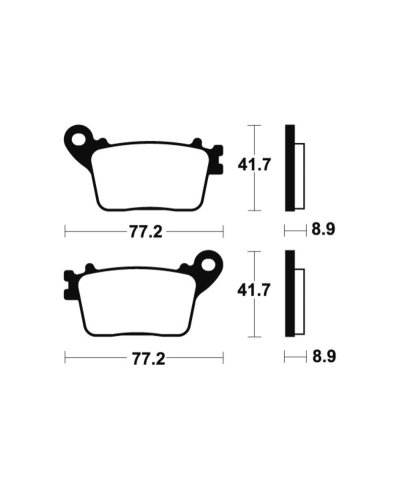 Plaquettes de frein TECNIUM Performance metal fritte - MR334 MR334