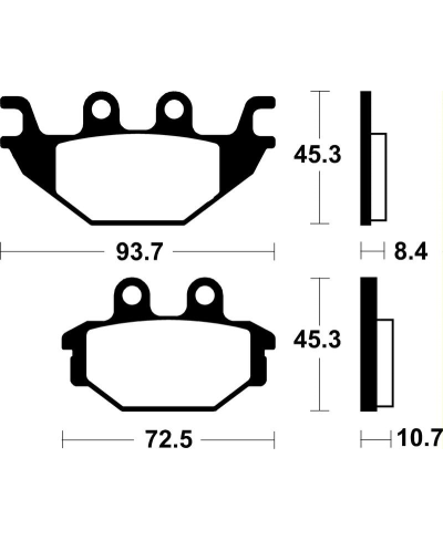 Plaquettes de frein TECNIUM Performance metal fritte - MR430 MR430
