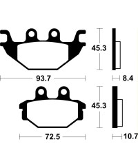 Plaquettes de frein TECNIUM Performance metal fritte - MR430 MR430
