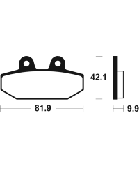 Plaquettes de frein TECNIUM Performance metal fritte - MR449 MR449