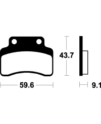 Plaquettes de frein TECNIUM Scooter organique - ME223 ME223