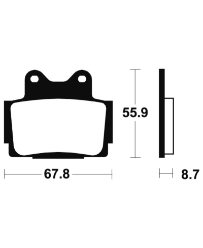 Plaquettes de frein TECNIUM Performance metal fritte - MR70 MR70