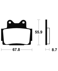 Plaquettes de frein TECNIUM Performance metal fritte - MR70 MR70