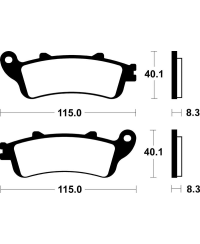 Plaquettes de frein TECNIUM Scooter organique - ME235 ME235