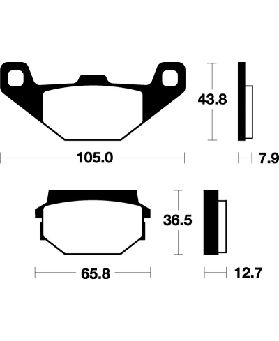 Plaquettes de frein TECNIUM Scooter organique - ME245 ME245