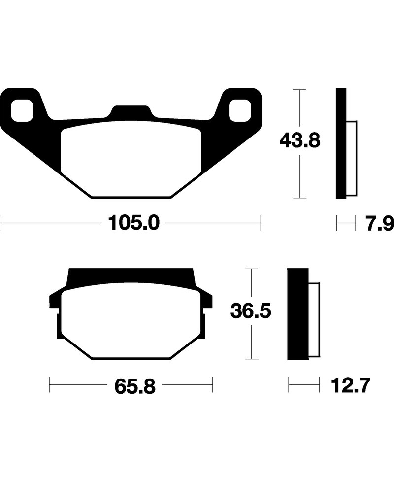 Plaquettes de frein TECNIUM Scooter organique - ME245 ME245